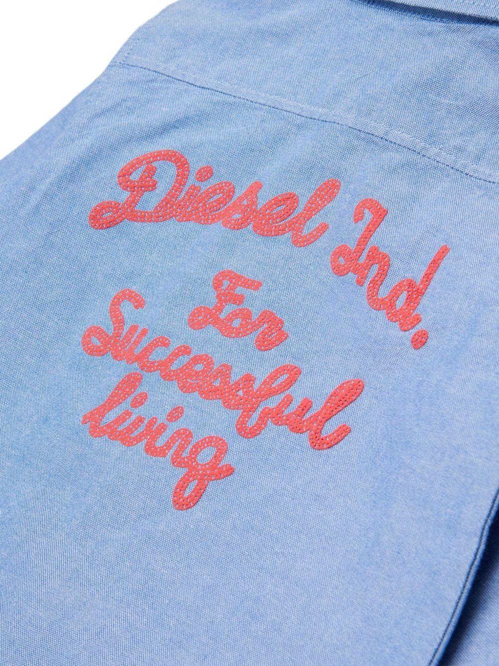 Shirt with embroidered back K00770KXBQ1C ELBK817 DIESEL KIDS 