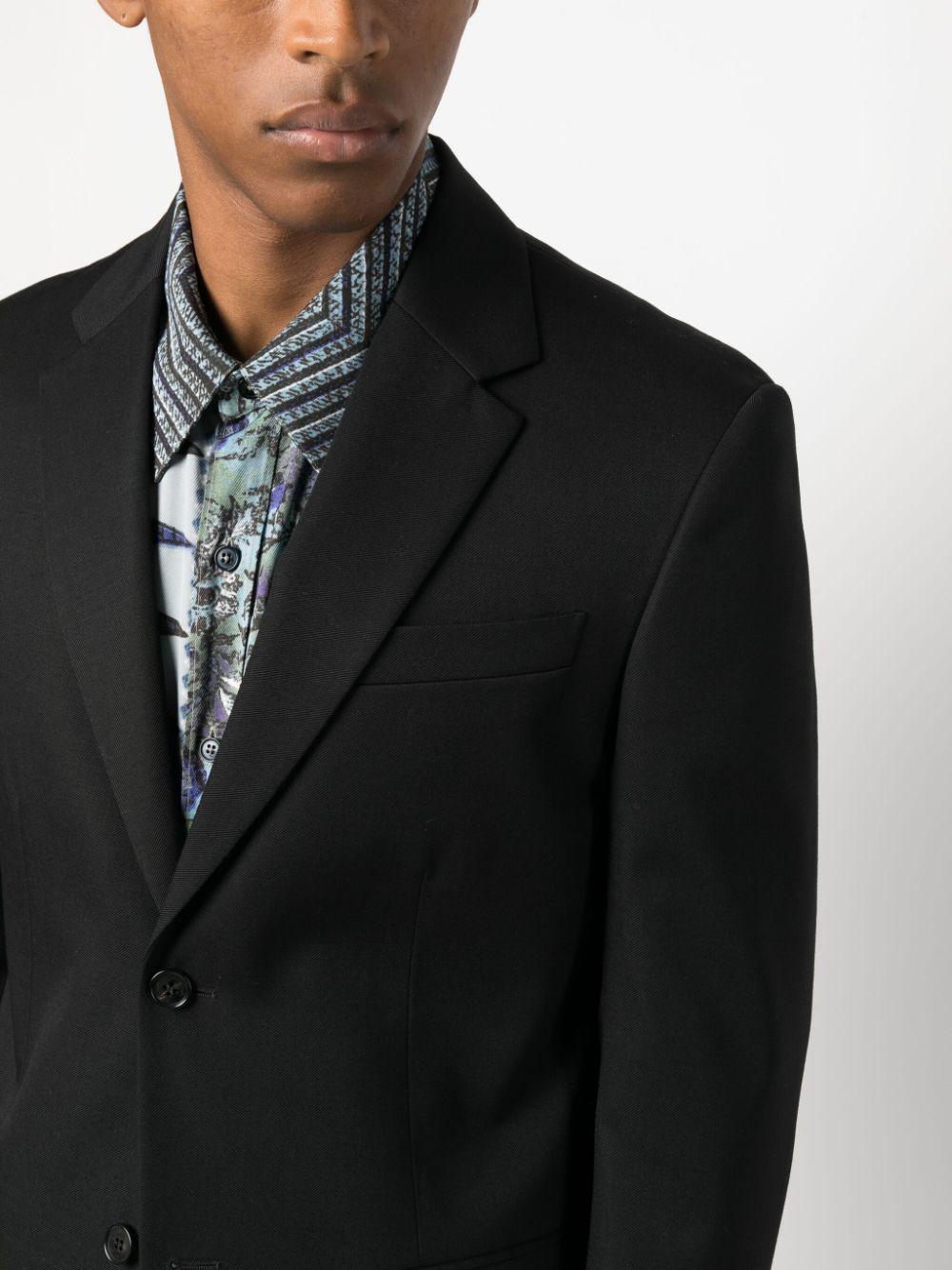 Single-breasted wool blazer OMEN063F23FAB001 1010 OFF-WHITE 