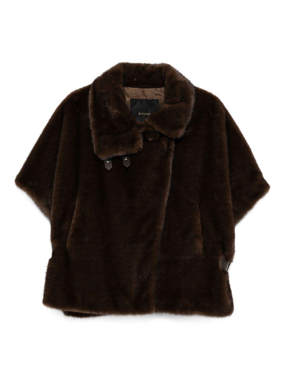 Faux fur cape 103837 A2PID49 PINKO 
