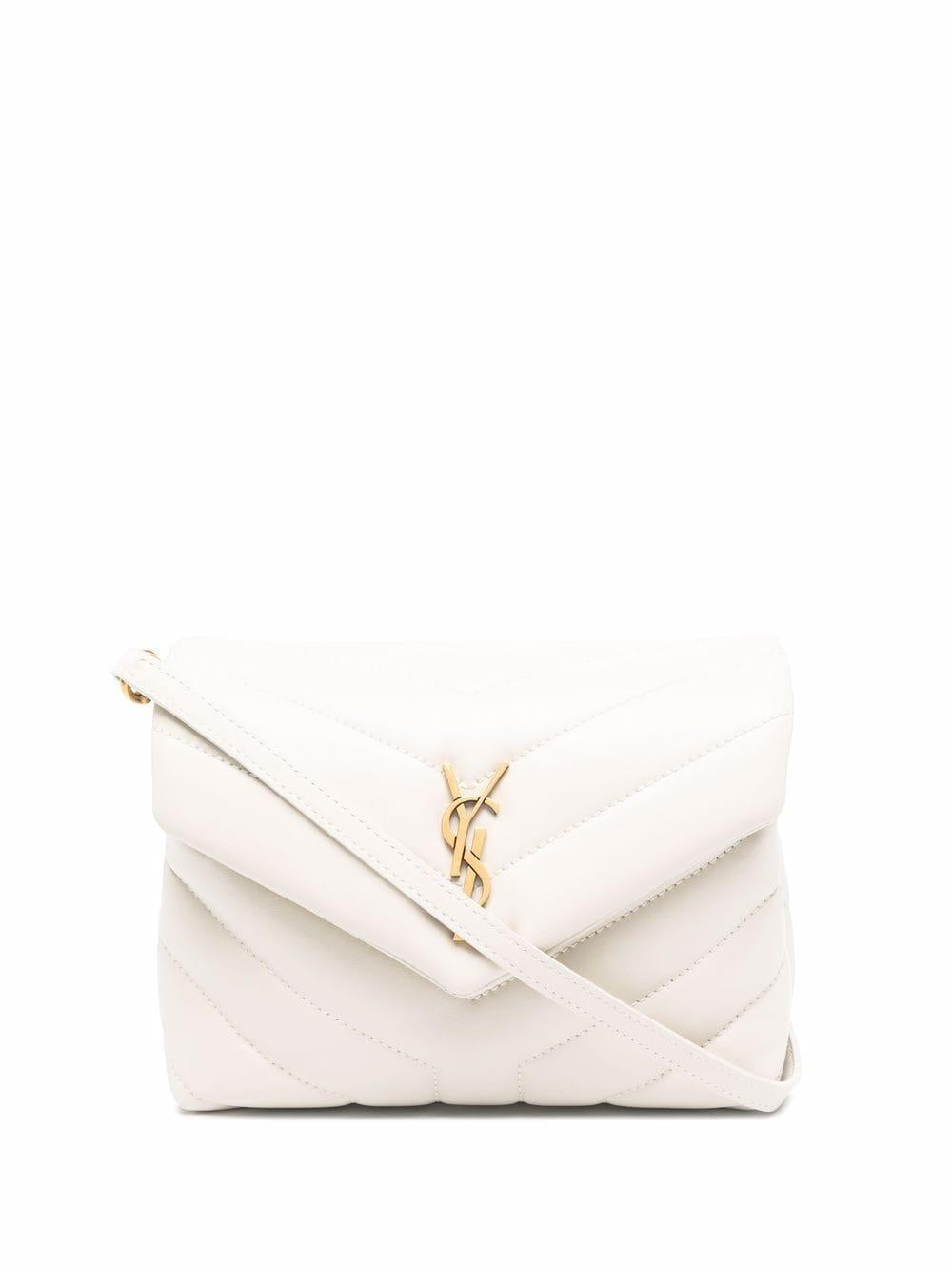White leather logo-plaque quilted crossbody bag 678401DV707 9207 SAINT LAURENT 