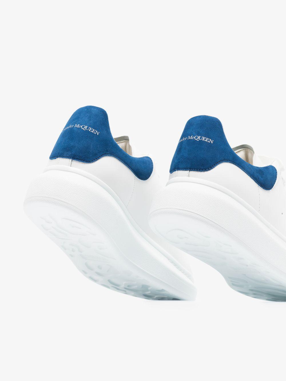 White/blue leather/suede oversized low-top sneakers 553680WHGP7 9086 ALEXANDER MCQUEEN 