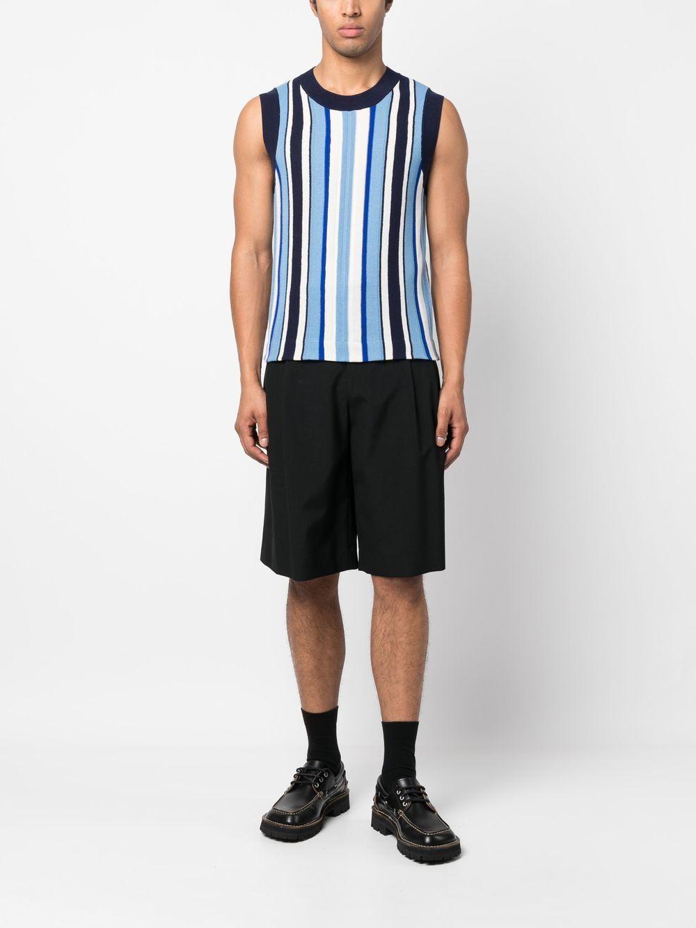 Scale striped knitted vest MS23KN25 KN075541 WALES BONNER 