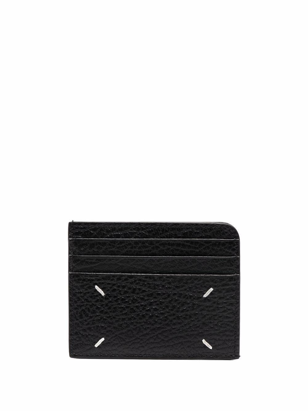 Four-stitch leather card holder<BR/><BR/><BR/> SA3VX0007 P4455T8013 MAISON MARGIELA 