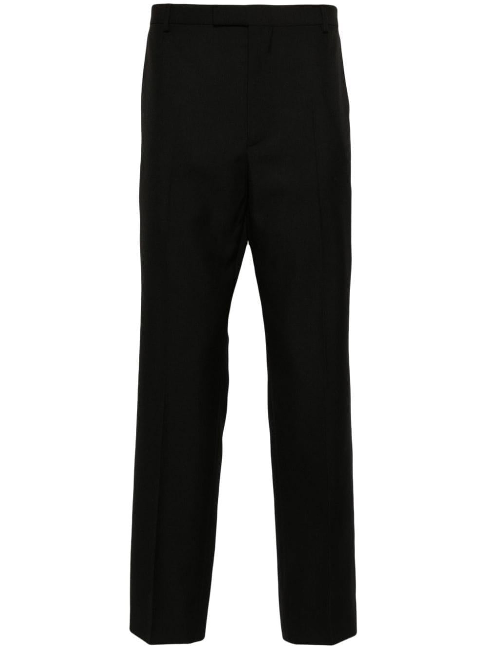 Logo-embroidered twill tailored trousers<BR/><BR/><BR/><BR/> 791156 ZAMII1000 GUCCI 