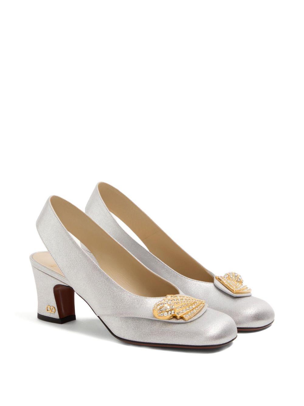 Adamantine Slingback Pumps In Glitter Fabric 60Mm 7W2S0MJ8PHI S13 VALENTINO GARAVANI 