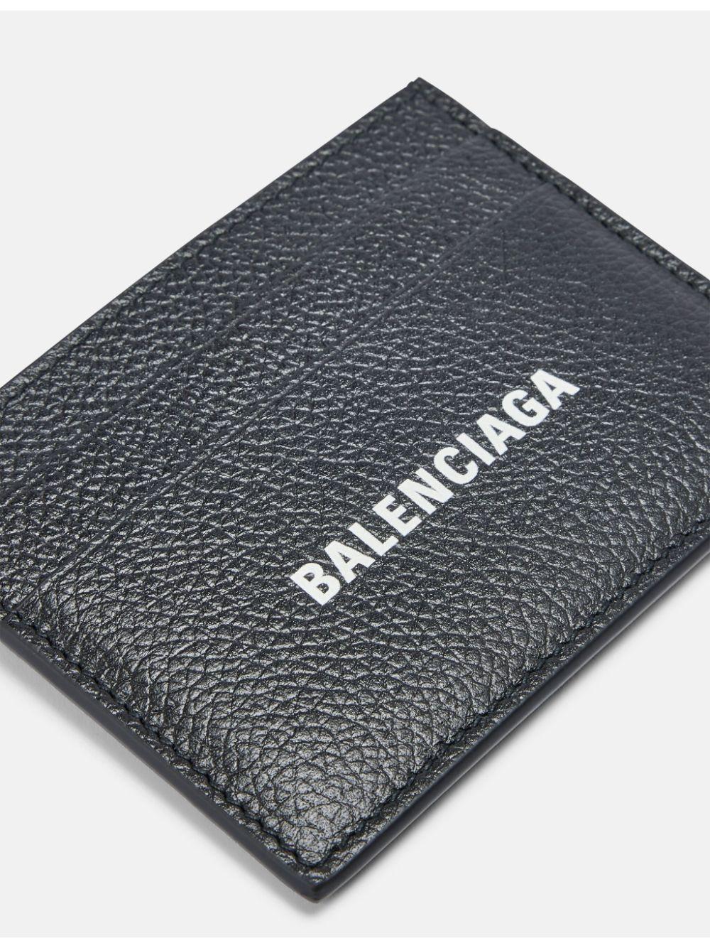 Cash logo-print card holder<BR/><BR/><BR/> 594309 1IZI31090 BALENCIAGA 
