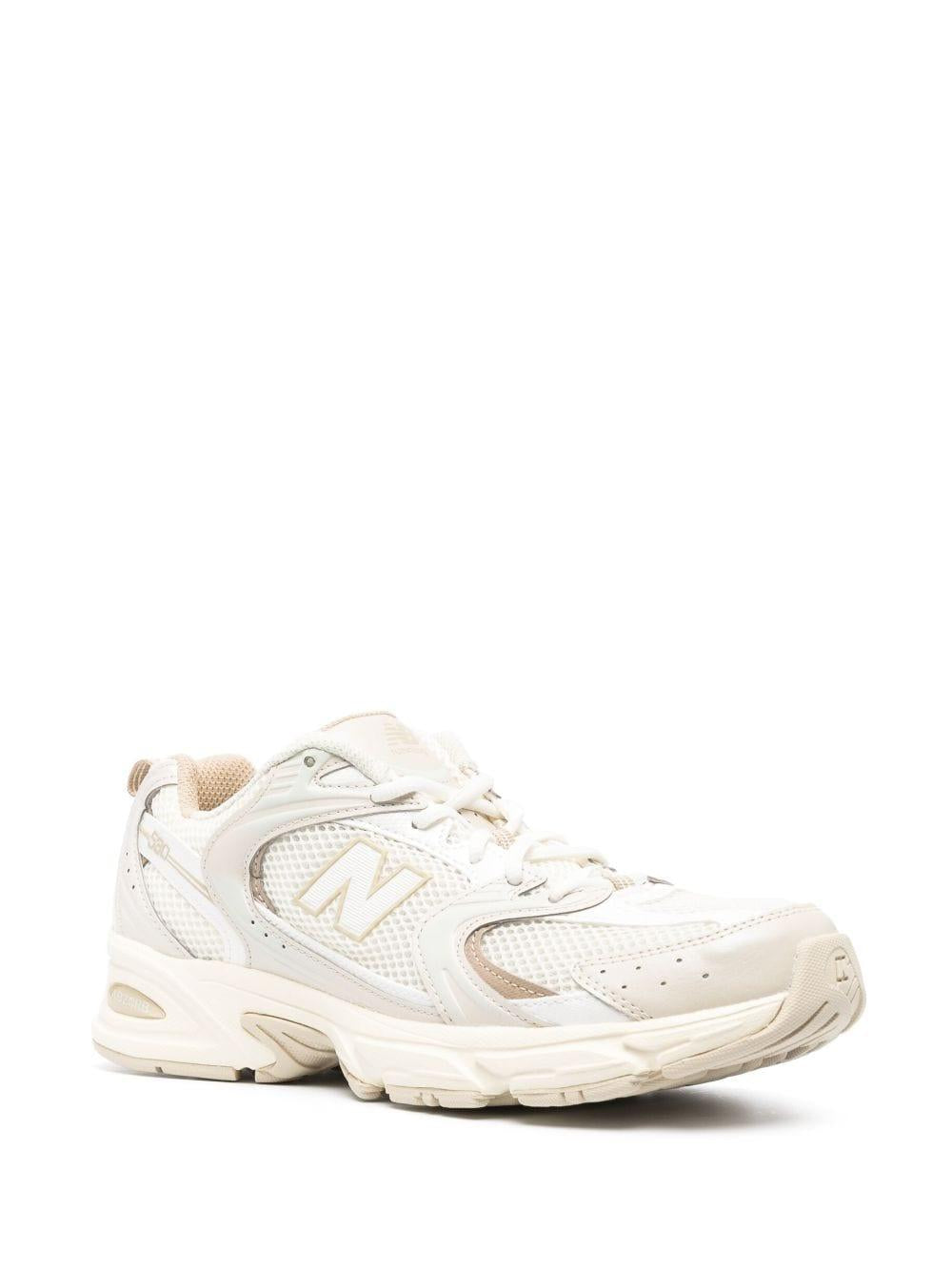 530 logo-patch low-top sneakers<BR/><BR/><BR/> MR530AA BONE NEW BALANCE 
