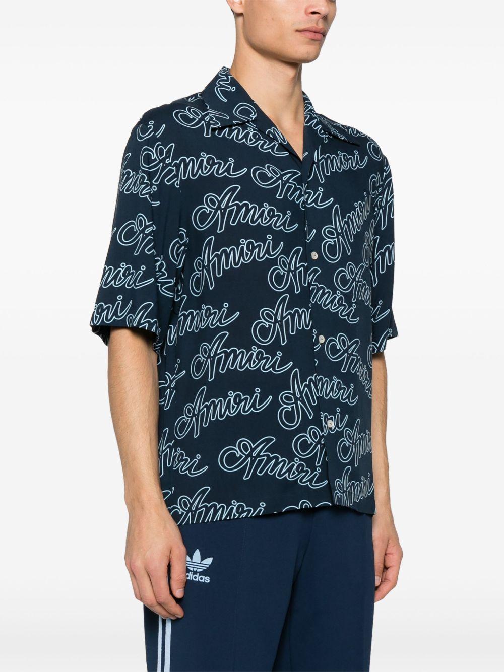 Script shirt<BR/><BR/><BR/> AMSTCA1081 MIDGNIGHT BLUE AMIRI 