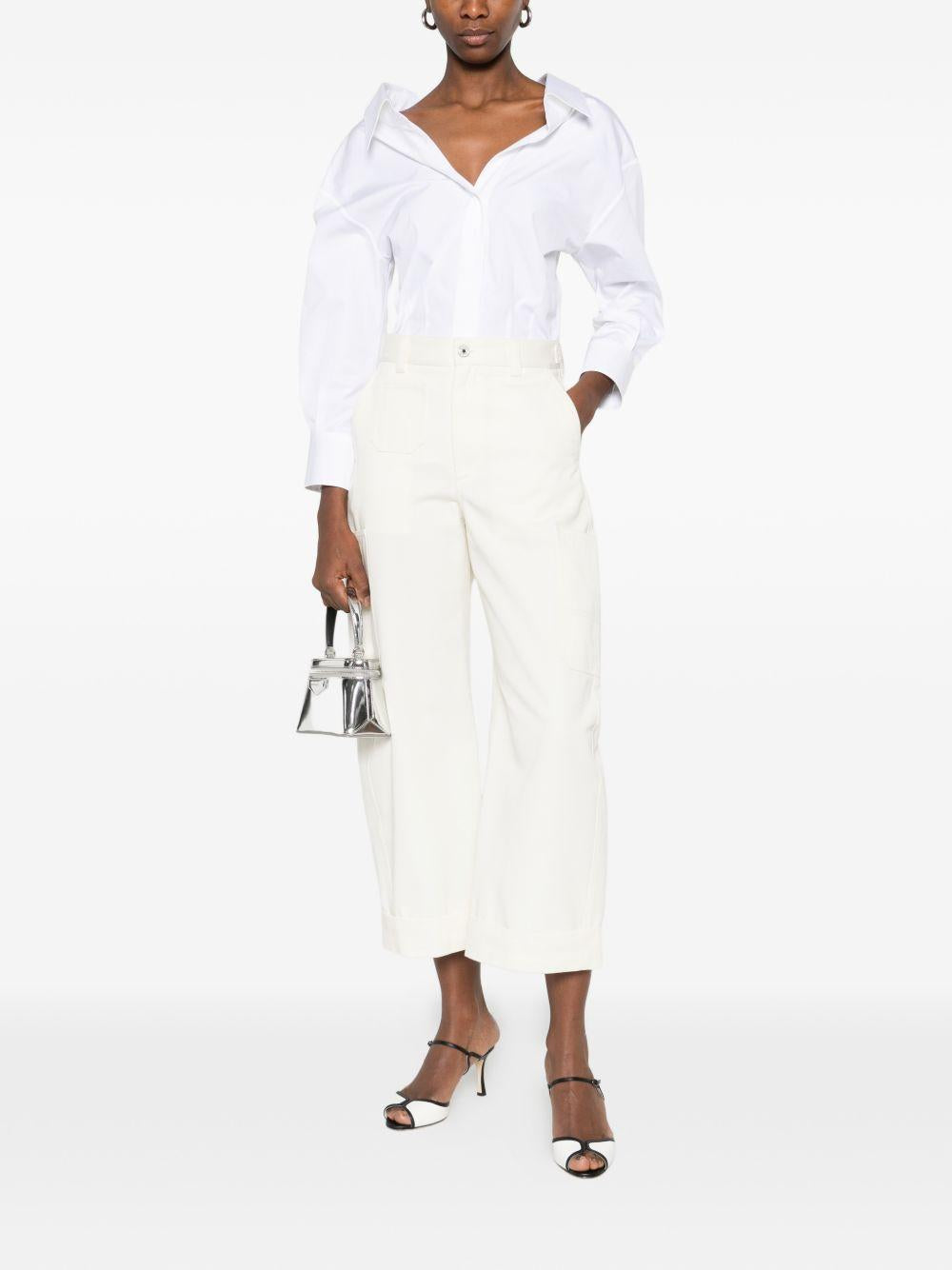 Cocoon cropped cargo pants in cotton and wool BW519H164D 105 GIVENCHY 
