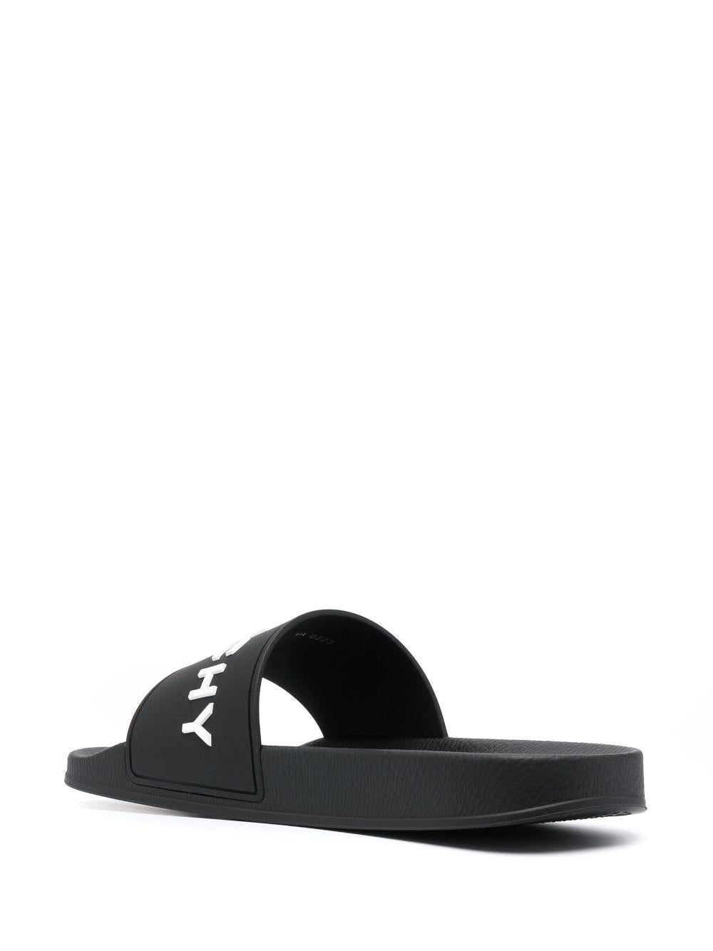 Logo-debossed slides<BR/><BR/><BR/> BH301TH1H4 001 GIVENCHY 