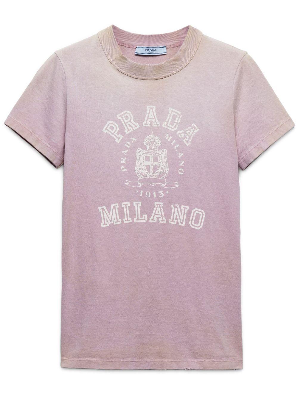 Prada Milano logo-print T-shirt 3557B 16XSF0203 PRADA 