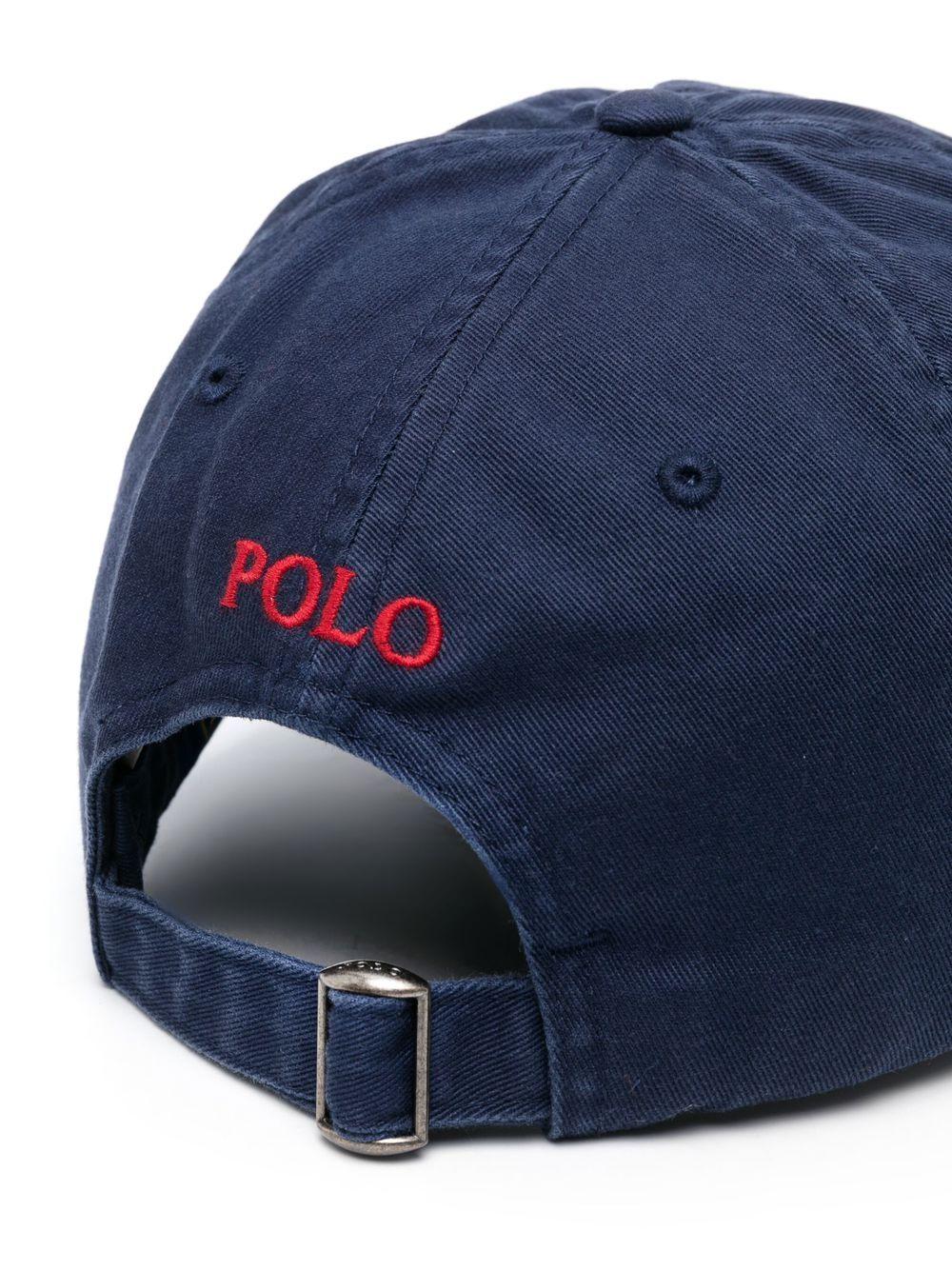 Embroidered-logo cap 710548524014 NEWPORT NAVY/ RL2000 RED POLO RALPH LAUREN 