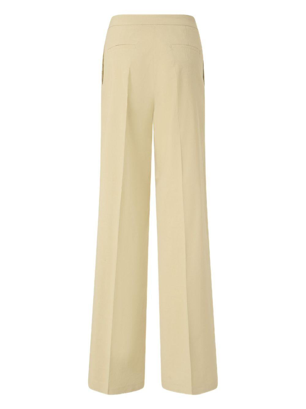 Stretch linen pleated trousers 104929 A0IMC23 PINKO 