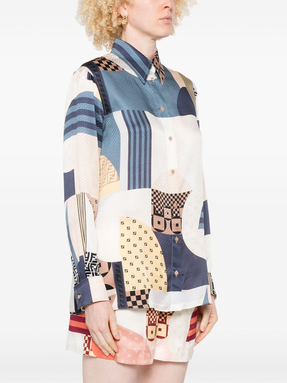 Regular-fit short-sleeved shirt FS8274 AUQMF1SAT FENDI 
