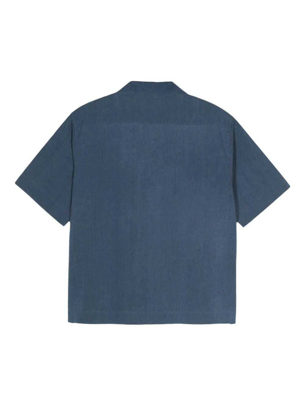 4G-embroidered chambray shirt<BR/><BR/> BM61101YGH 450 GIVENCHY 