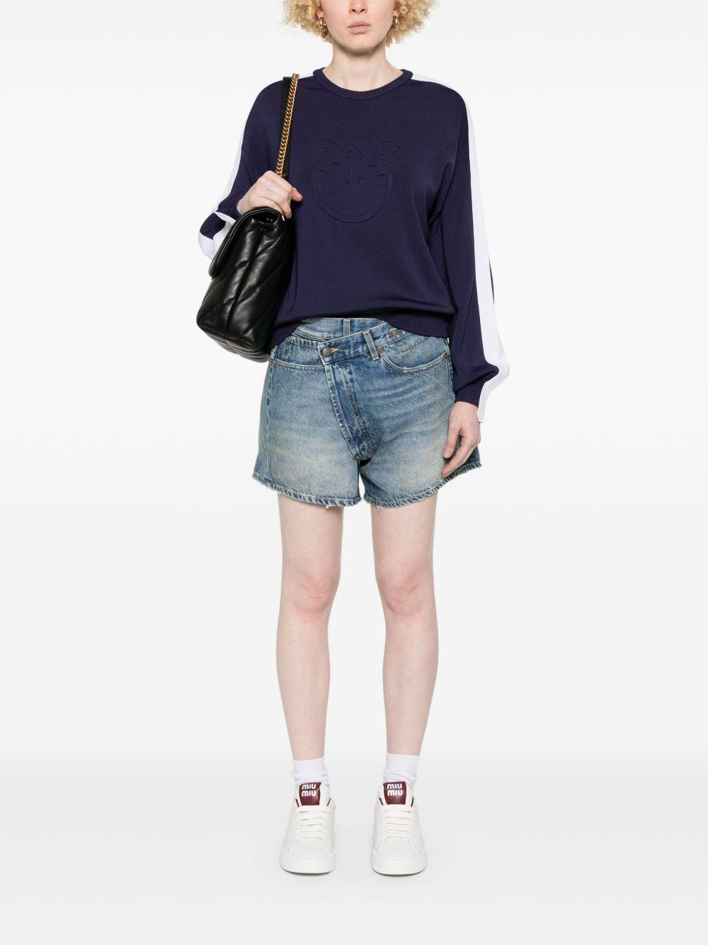 Logo-embossed sweater<BR/><BR/><BR/> 104002 A2FQEZ1 PINKO 