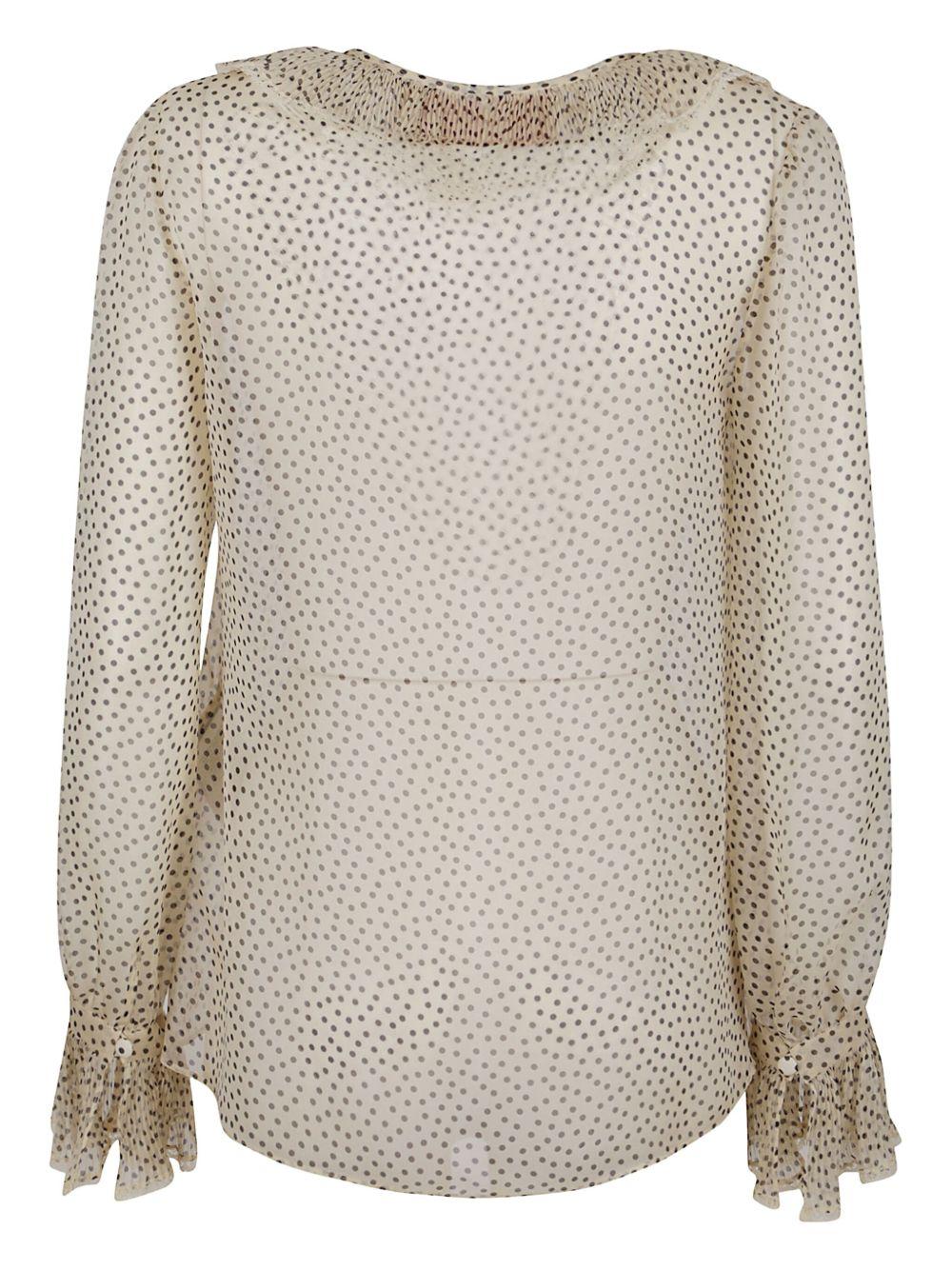 LIGHT GEORGETTE SHIRT WITH POIS 6B0AB7H3981 R8E VALENTINO GARAVANI 