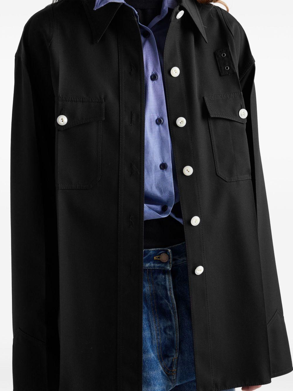 Wool gabardine coat<BR/><BR/><BR/> P614S 108NF0002 PRADA 