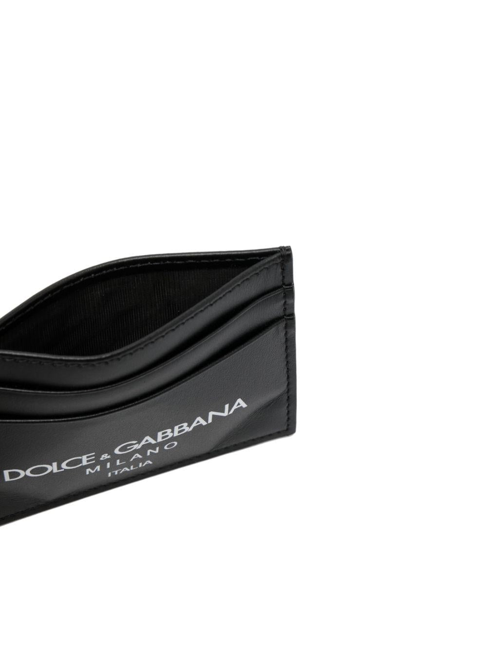 Logo-print leather card holder<BR/><BR/><BR/> BP0330 AN244HNII7 DOLCE & GABBANA 