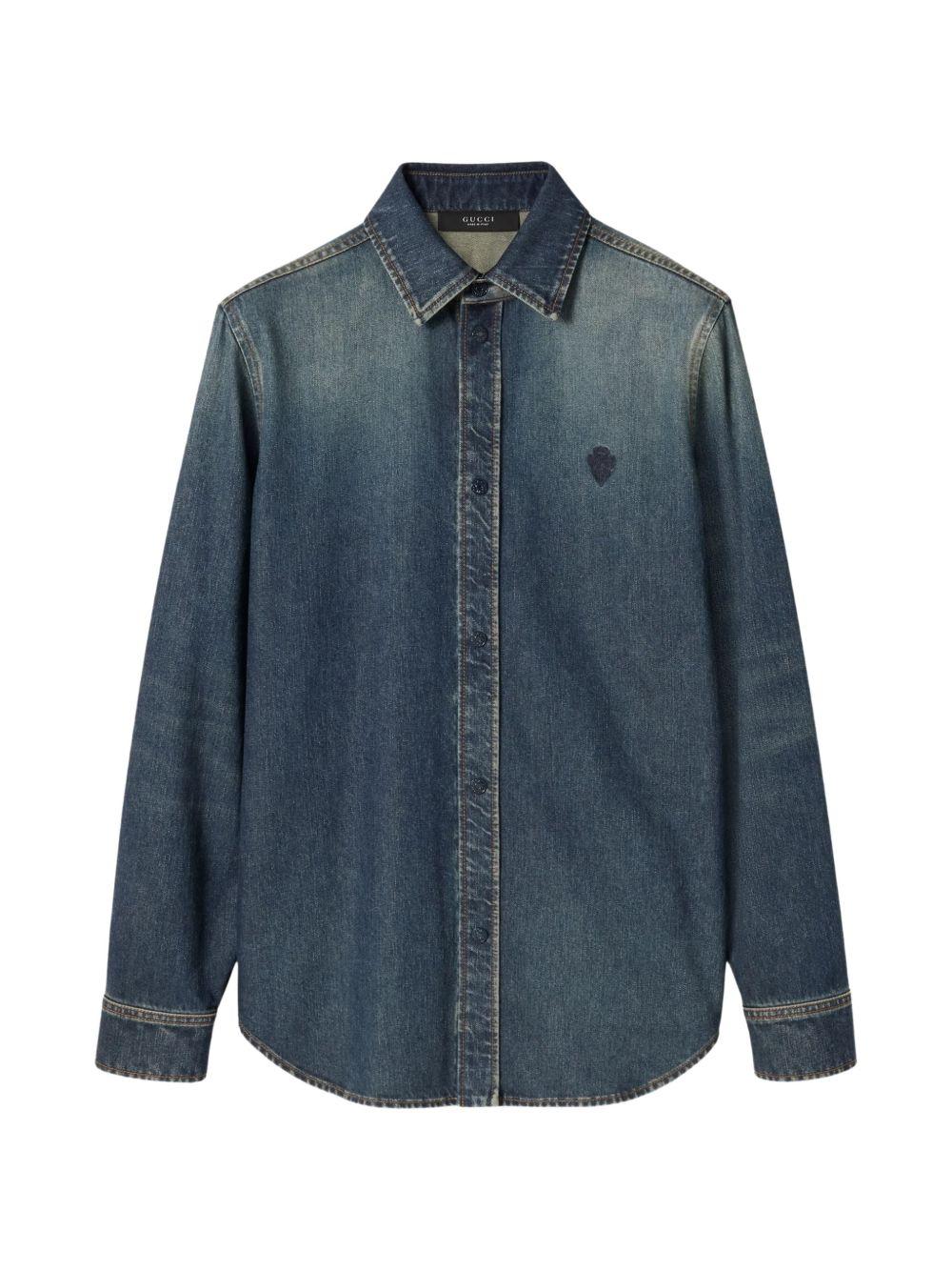 Washed certified cotton denim shirt 860842 XDDFW4011 GUCCI 