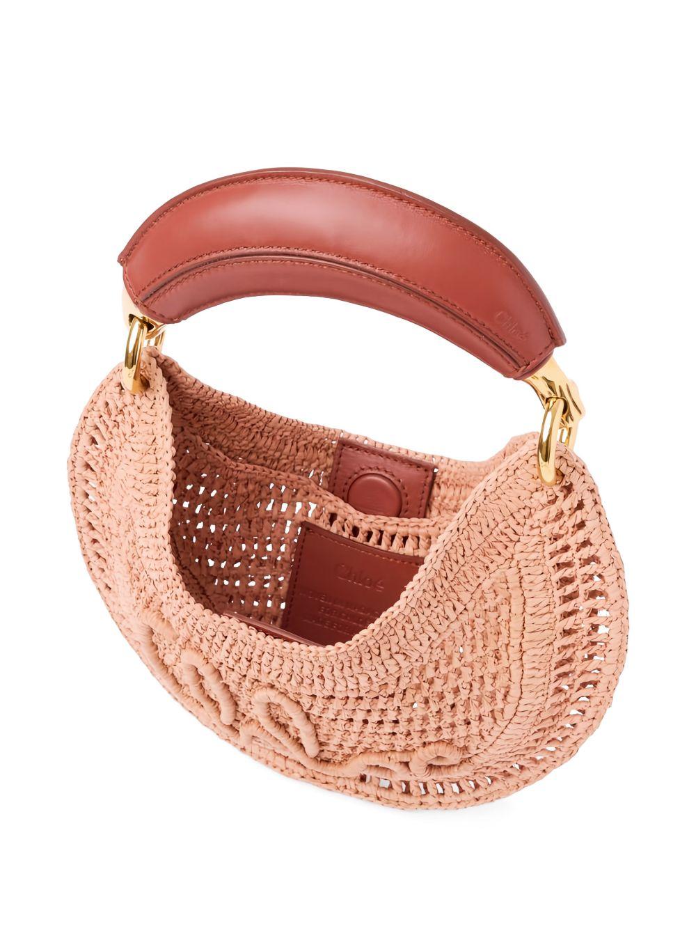 Summer Banana mini hobo bag with raffia shoulder strap CH26UP782P08 24M CHLOÉ 