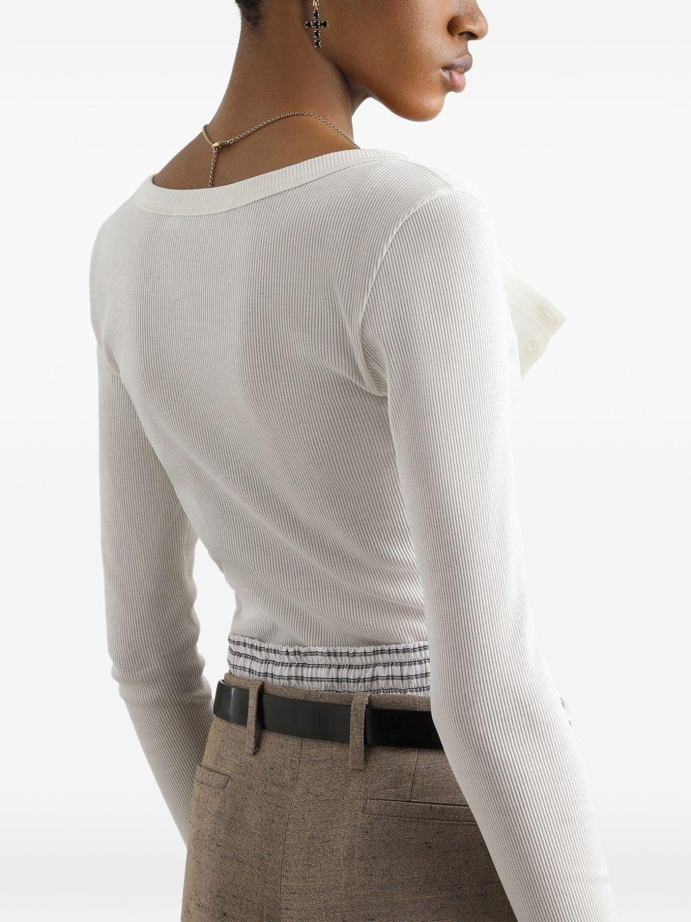 Ribbed cotton henley T-shirt F8W44T FU7AVW0001 DOLCE & GABBANA 