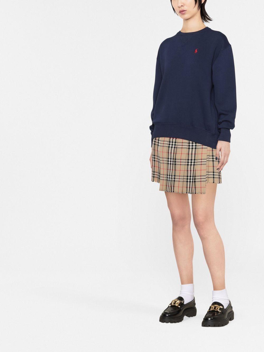 Polo-pony embroidered sweatshirt<BR/><BR/> 211794395003 CRUISE NAVY POLO RALPH LAUREN 