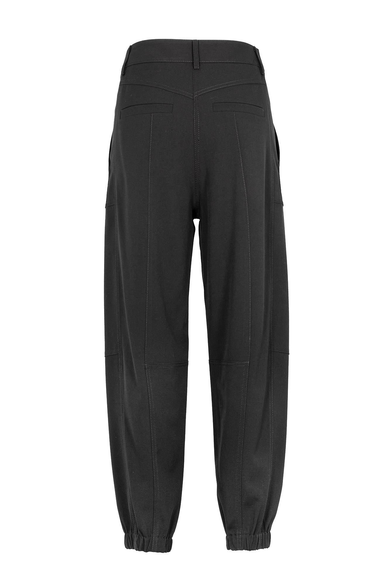 Black cargo trousers with cuff at hem 181224 00002 ANIYE BY 