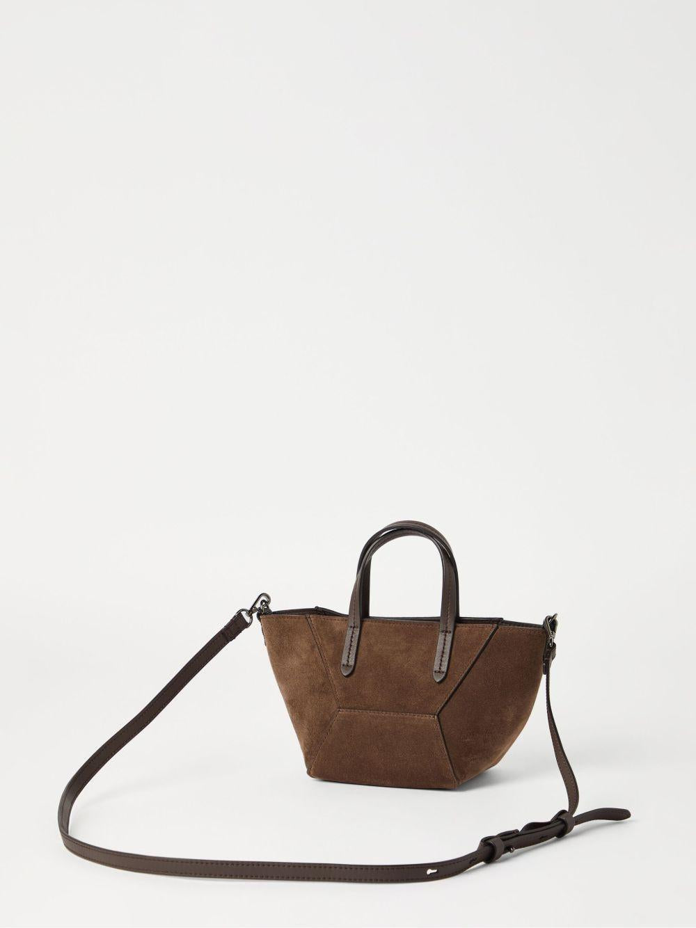 Duo mini suede bag with monili MBDLD2675 C8769 BRUNELLO CUCINELLI 