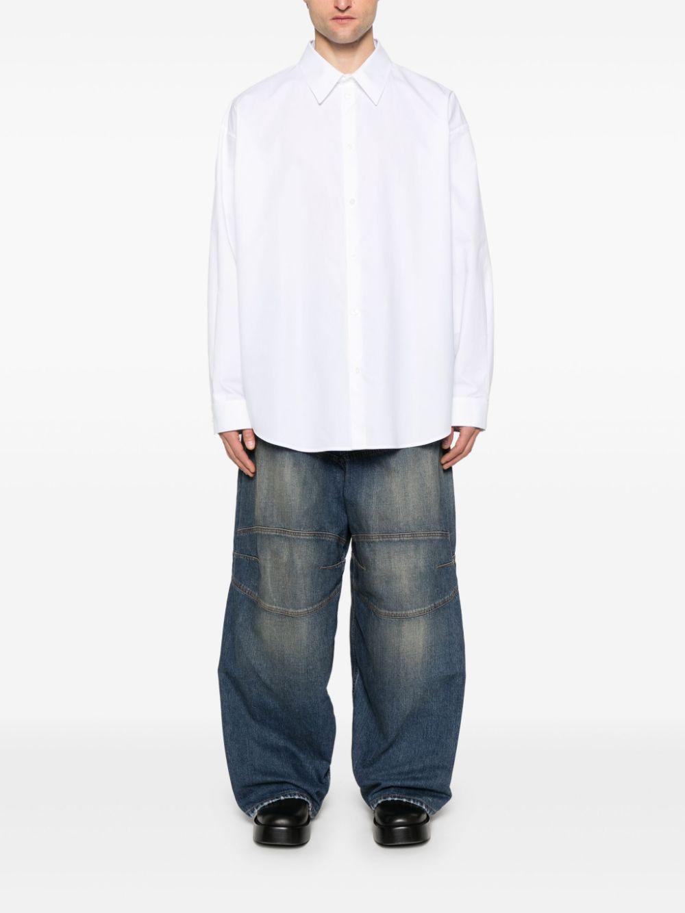 Logo-embroidered shirt<BR/><BR/><BR/> 814008 TNM609000 BALENCIAGA 