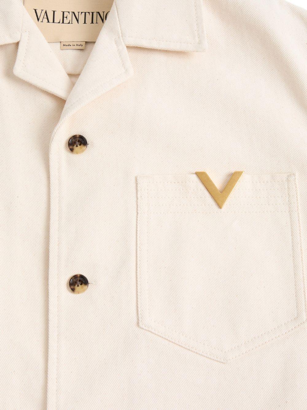 Denim Bowling Shirt with VGold 8V3DBA10B9W A03 VALENTINO GARAVANI 