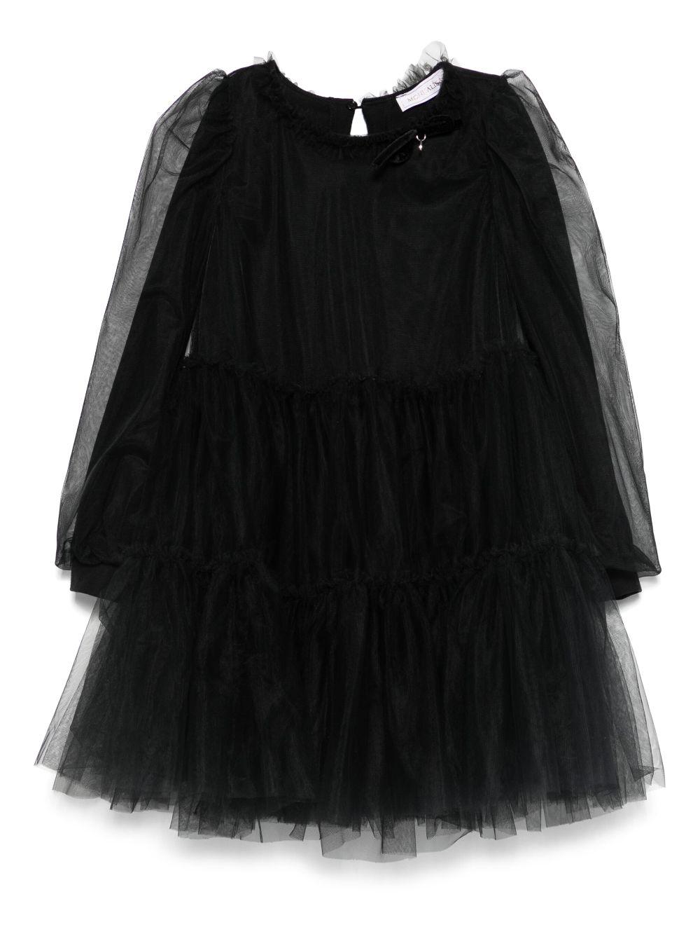 Tulle-overlay dress<BR/><BR/><BR/> 17D900 T99450050 MONNALISA 