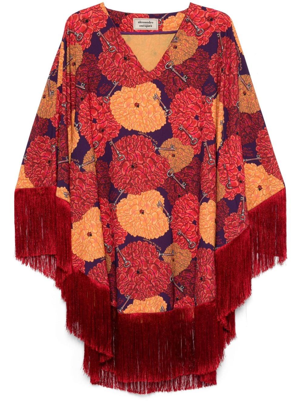 Floral-print kaftano AE-K12-CD KEYLOVE ALESSANDRO ENRIQUEZ 