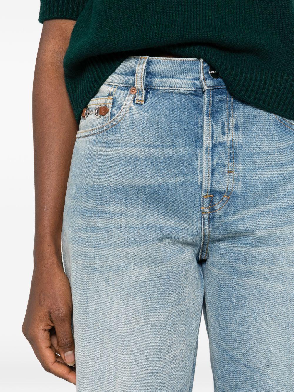 Flared bleached cotton denim trousers 852212 XDDDA4011 GUCCI 