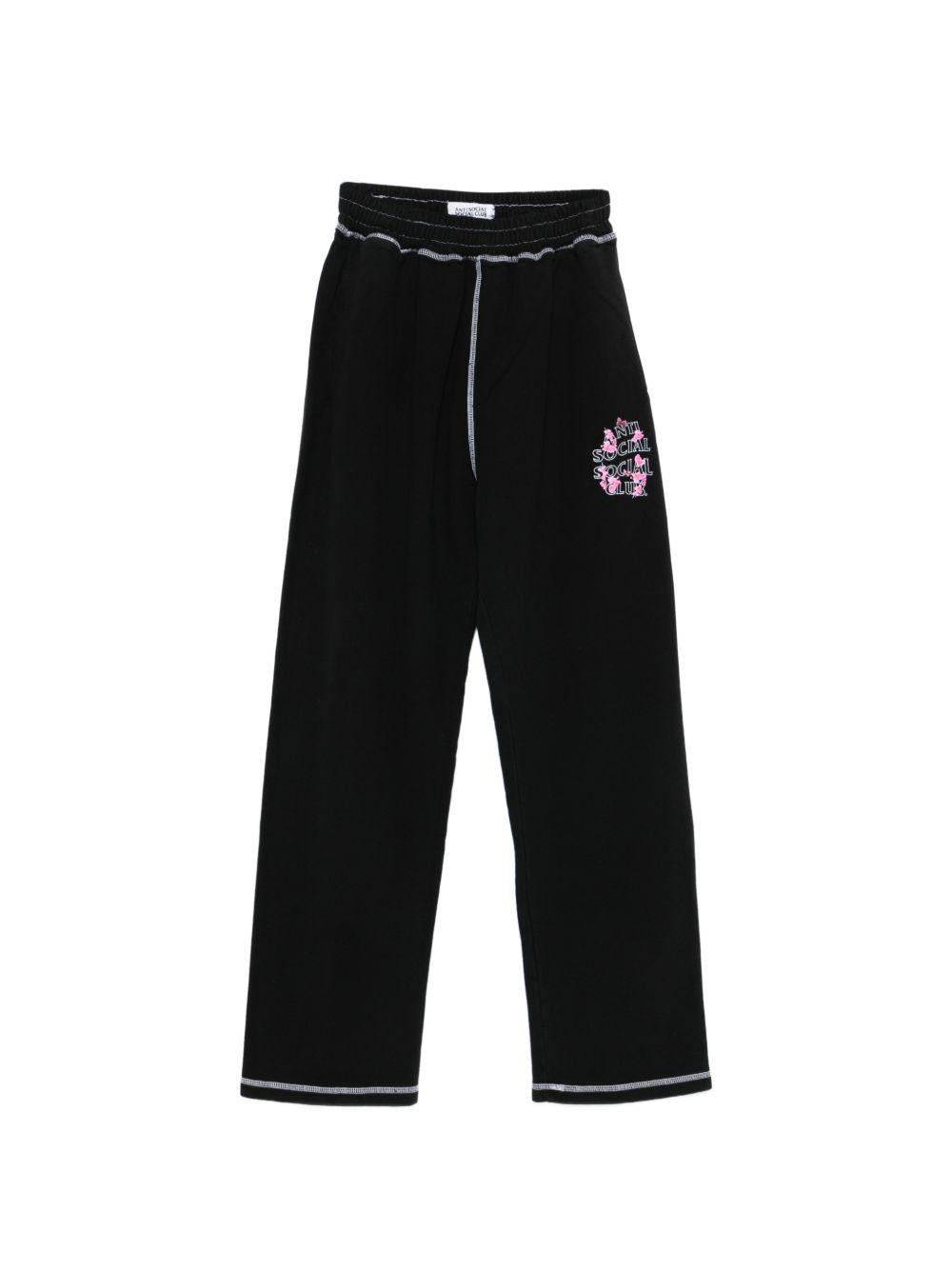contrast-stitch track pants ASSC120008 BLACK ANTI SOCIAL SOCIAL CLUB 