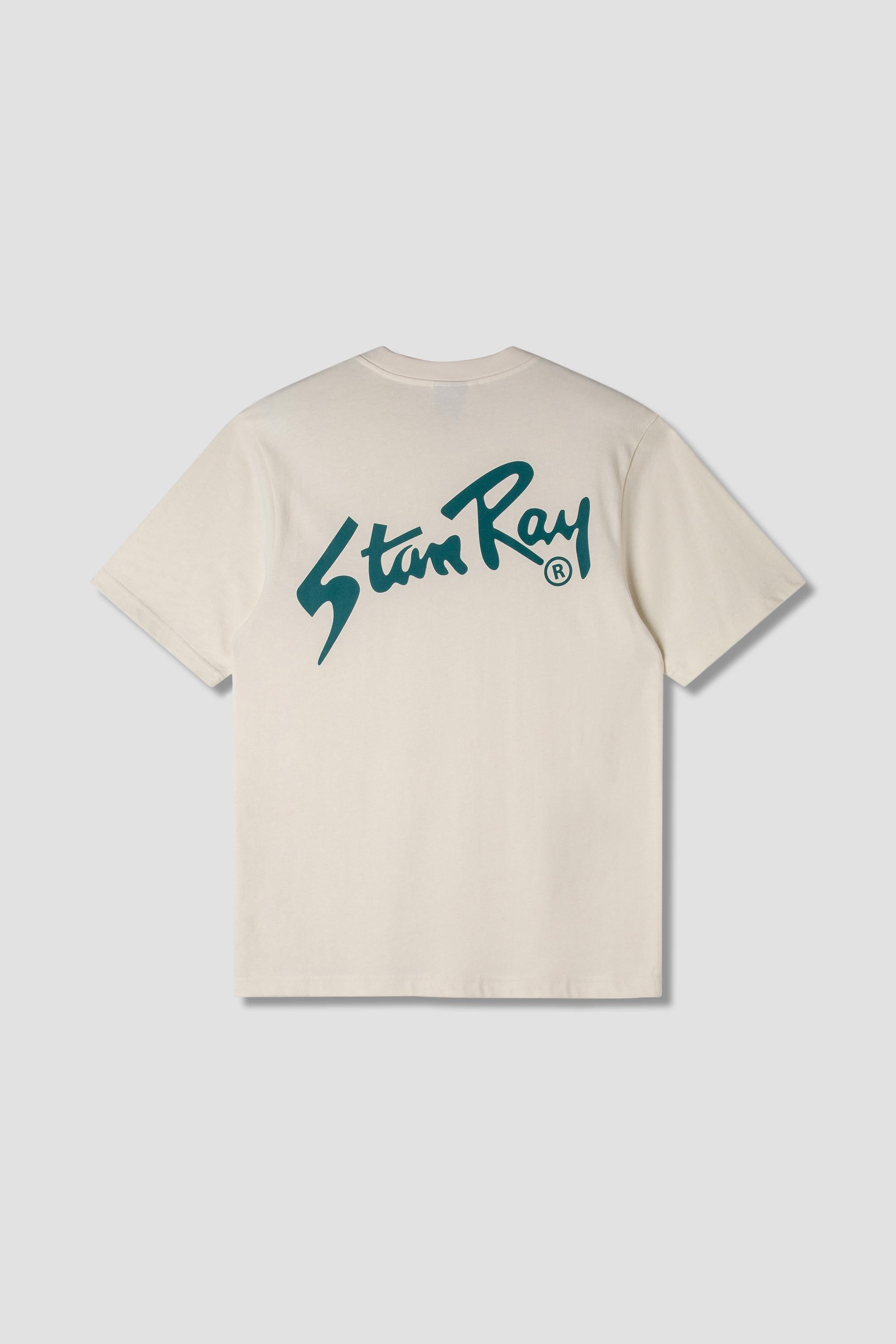 Bone Light blue T-shit with front logo SS23001 WHITE/AGAVE STAN RAY 