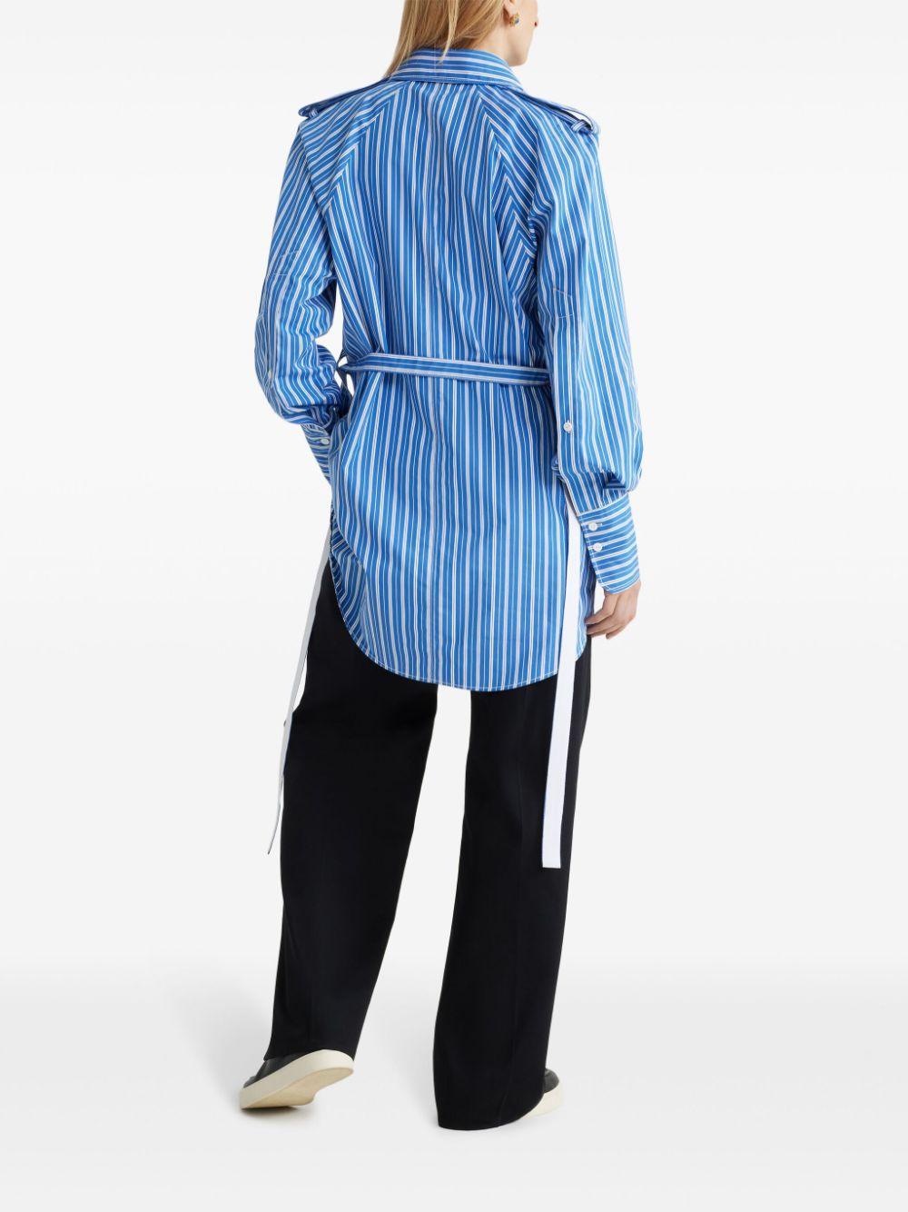 Blue striped mini shirt dress<BR/><BR/><BR/> DR1530190 5062 PATOU 