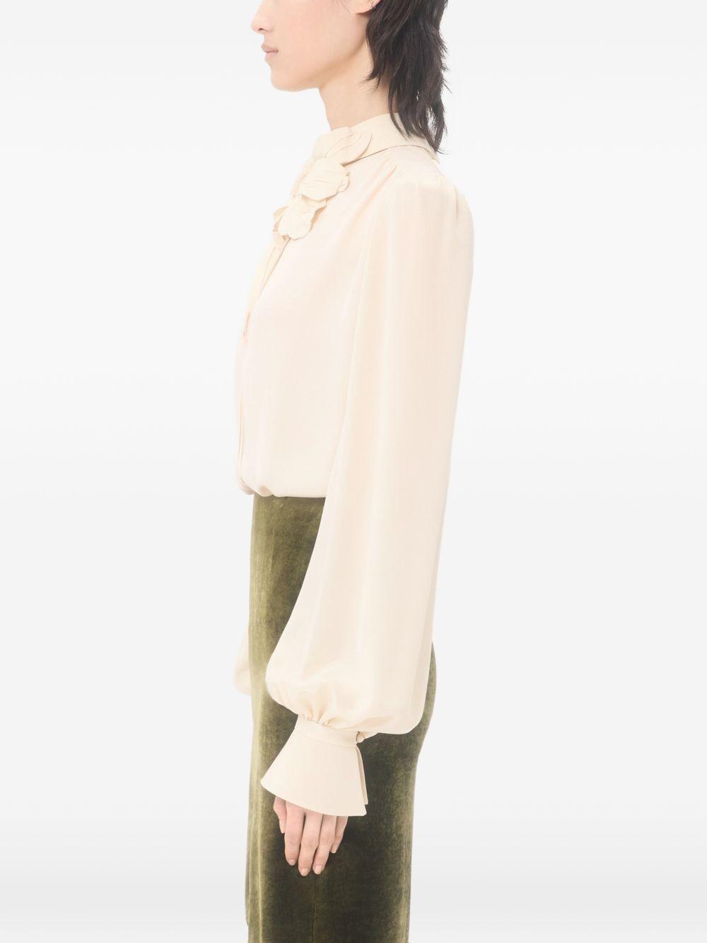 Embroidered Crepe De Chine Top 8B0AEBX021B AD6 VALENTINO GARAVANI 
