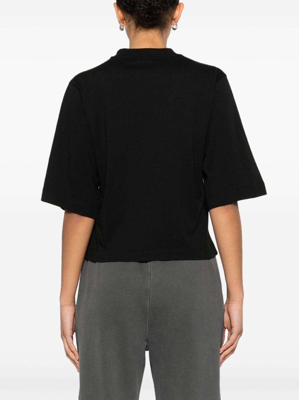 Embroidered-logo T-shirt<BR/><BR/><BR/> 104604 A2F8Z99 PINKO 