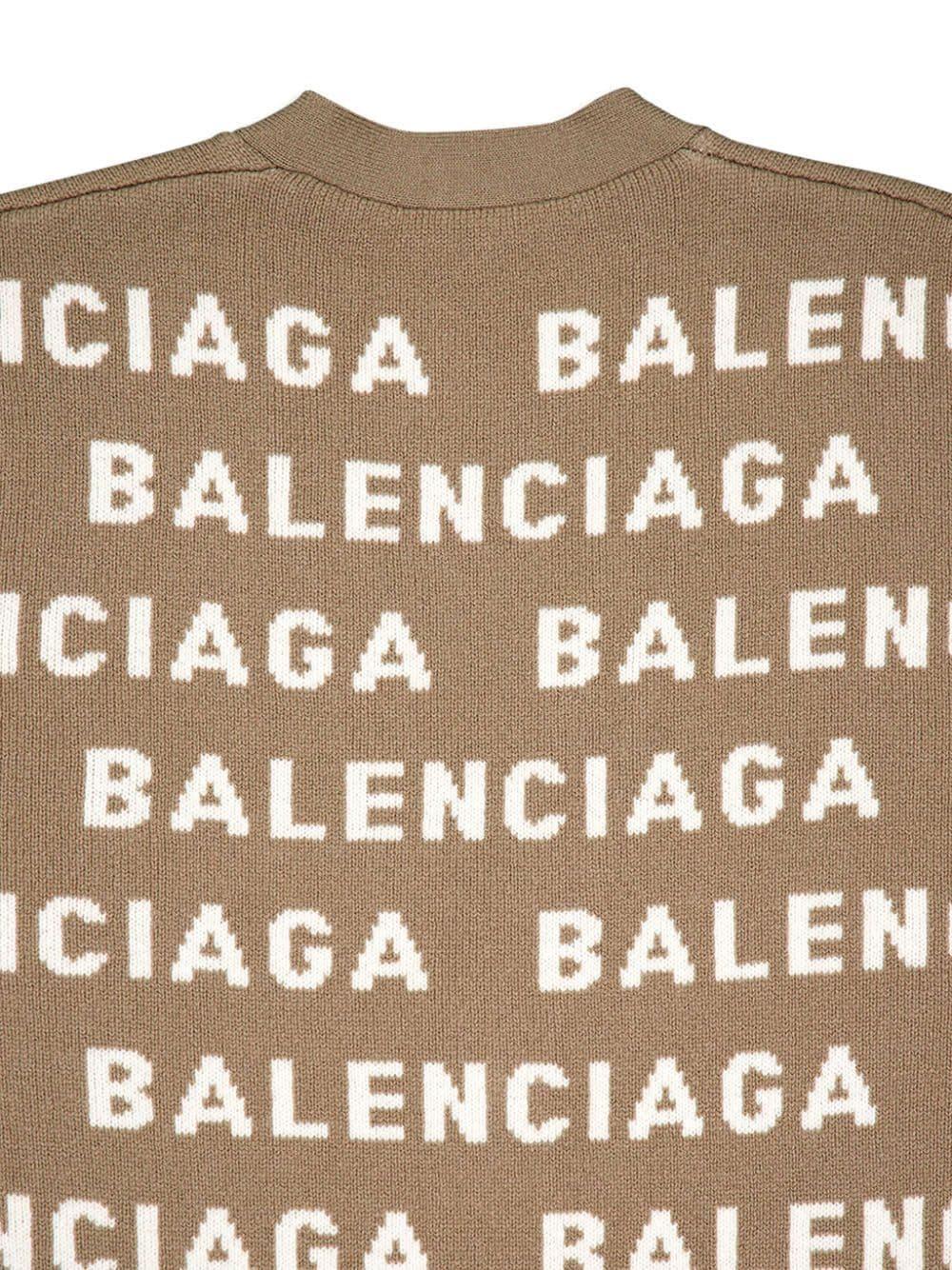 Logo intarsia knit cardigan <BR/><BR/> 766471 T16739677 BALENCIAGA 