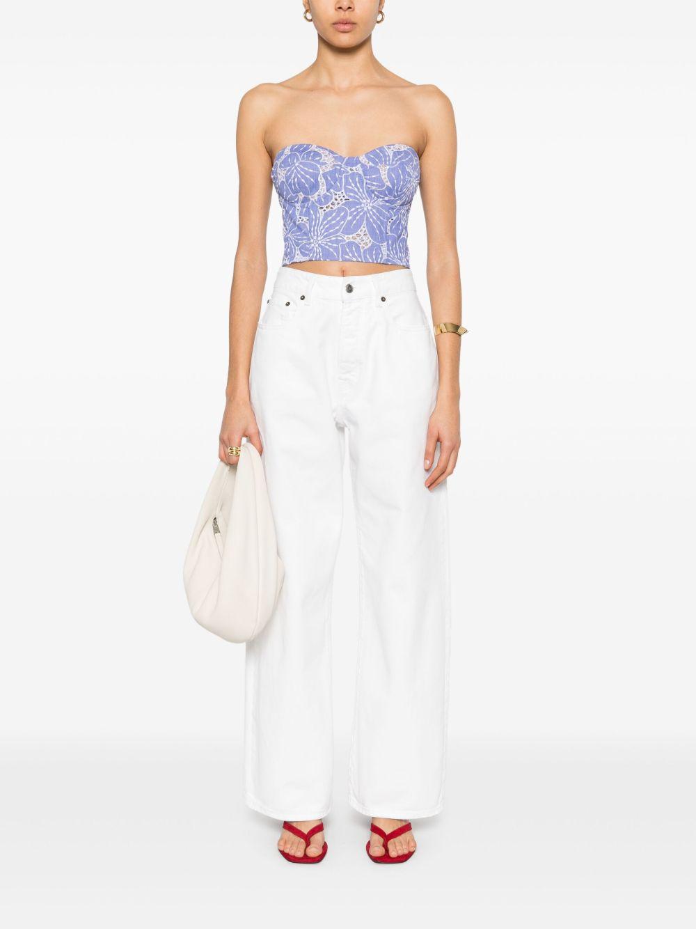 Top with floral embroidery<BR/> 78AAM625 NR005325 GENNY 