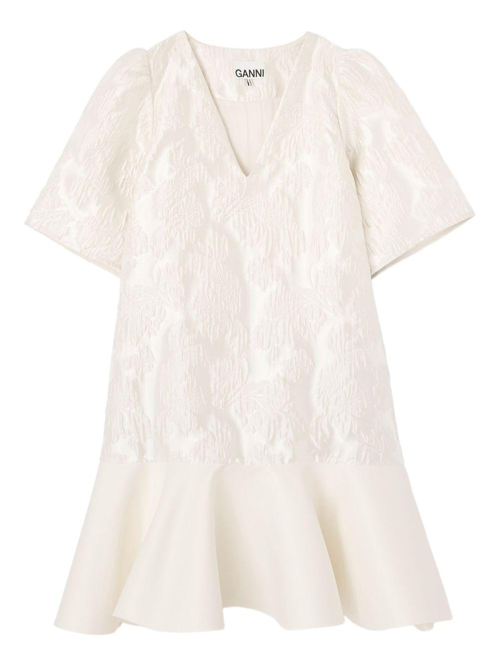Satin Cloque Mini Dress A1030105 135 GANNI 