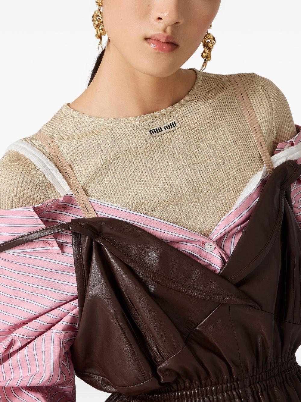 Striped poplin dress MF6125180U S-OOOF0028 MIU MIU 