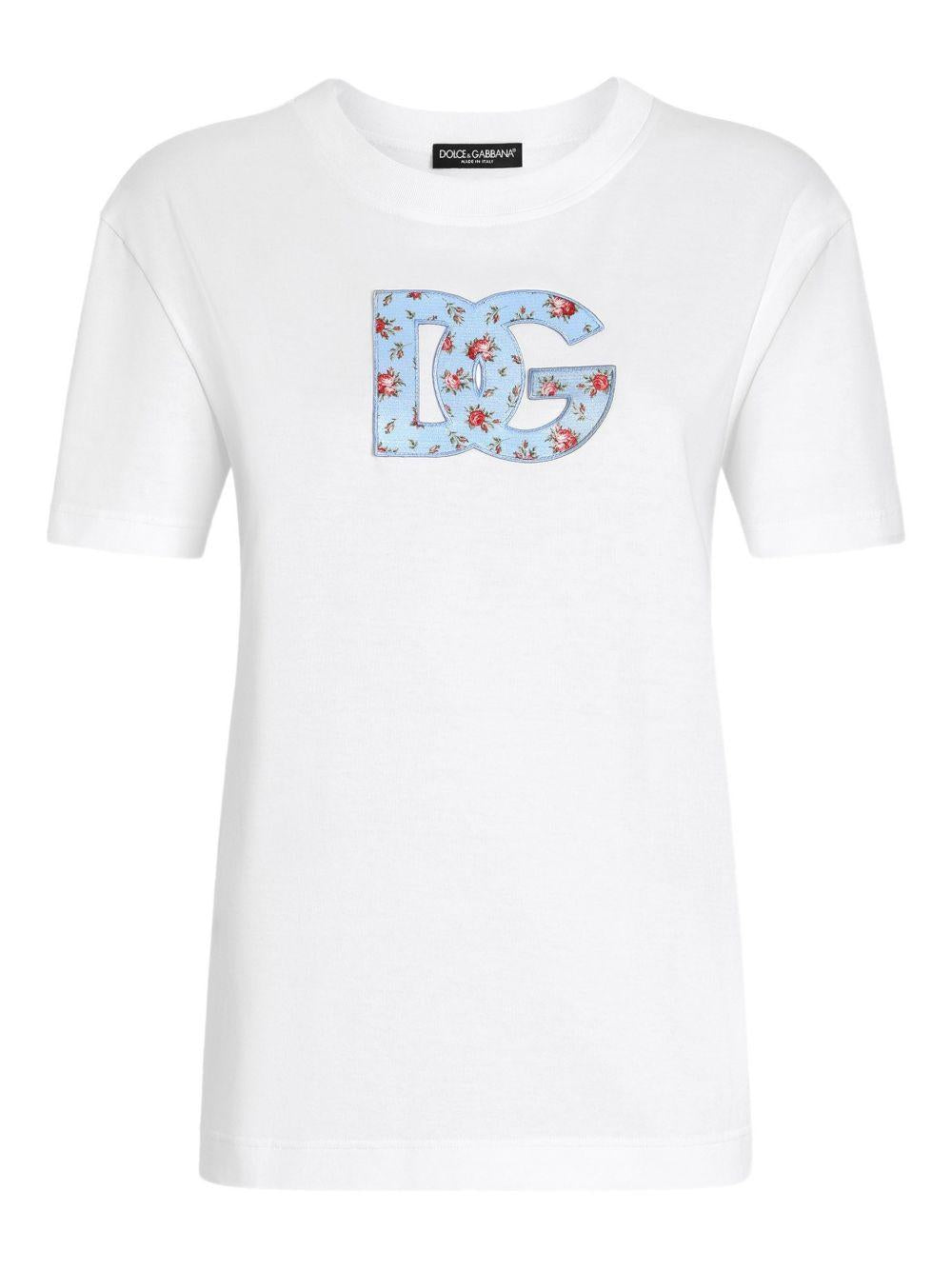 Jersey T-shirt with DG print patch F8V42Z GDDLXW0800 DOLCE & GABBANA 