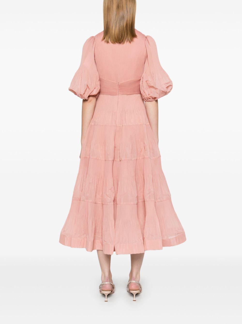 Pleated midi dress<BR/><BR/><BR/> 4889DR25R LIP ZIMMERMANN 