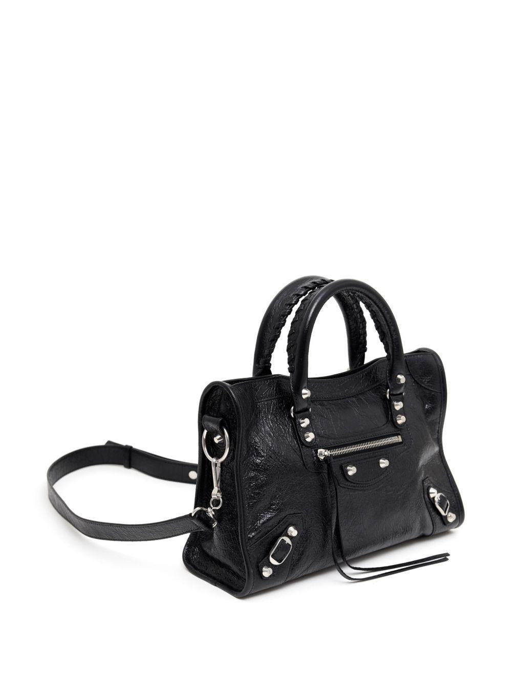 Small Le City leather tote bag<BR/><BR/> 811442 2AA9S1000 BALENCIAGA 