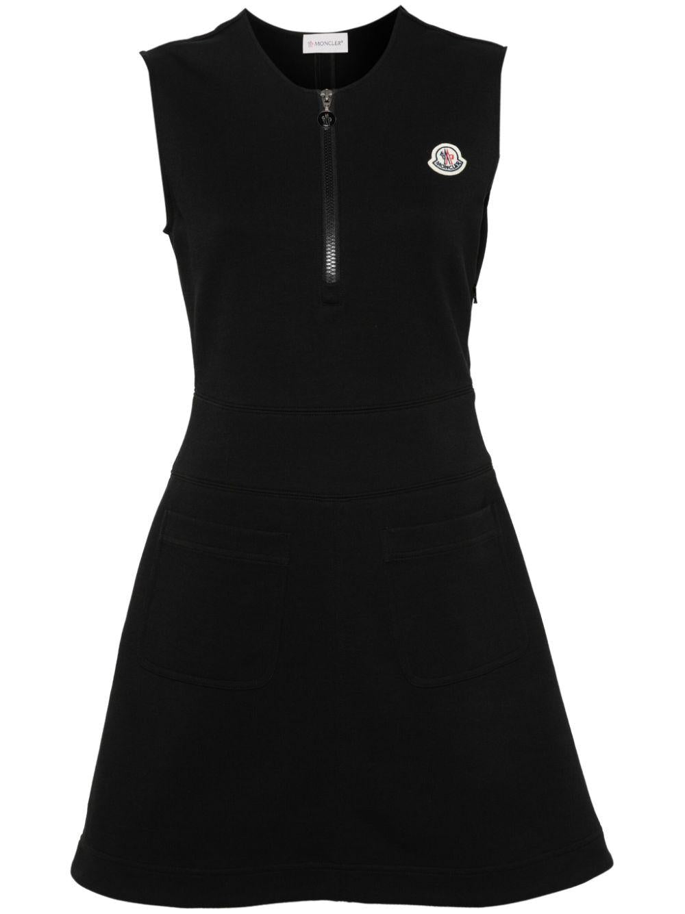 Logo-patch jersey mini dress 8I00009 89A8N999 MONCLER 