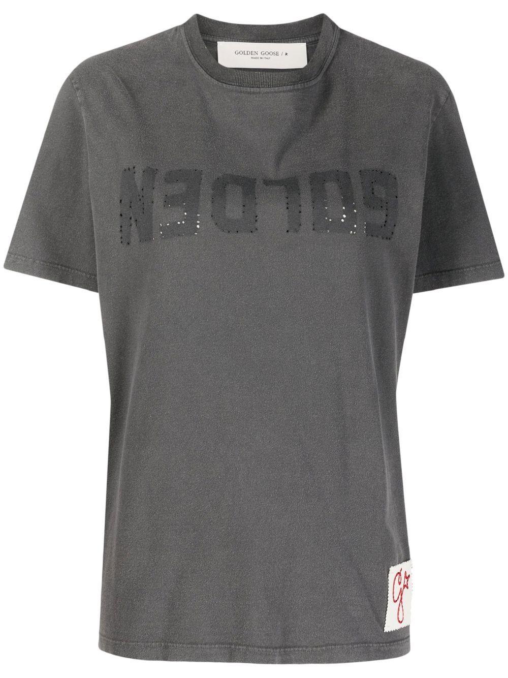 Distressed cotton t-shirt GWP01220 P00067160318 GOLDEN GOOSE 