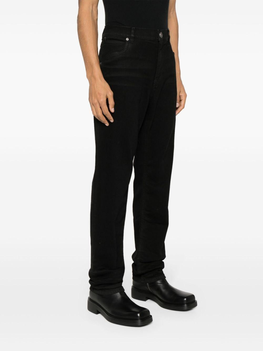 Logo-embroidered straight-leg jeans<BR/><BR/><BR/><BR/><BR/><BR/><BR/> CH1MI070DD96 0PA BALMAIN 