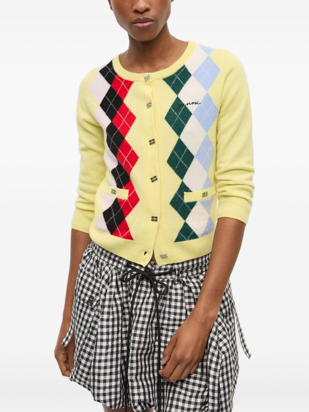 Check Cardigan K2533 122 GANNI 